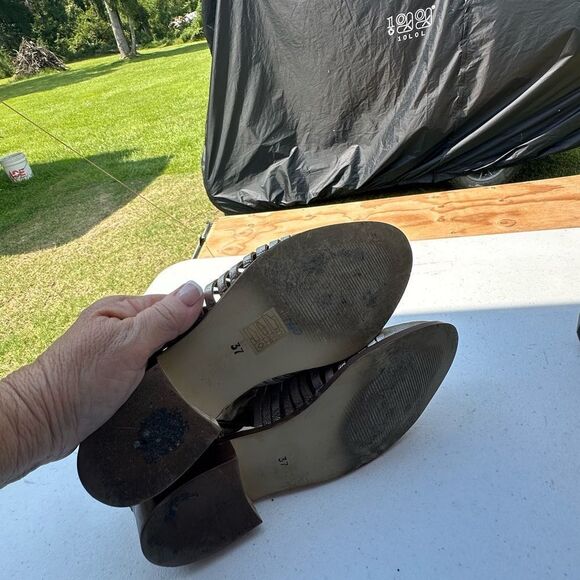 House Of Harlow Silver / Gold Strappy Ankle Boots - Picture 3 of 5